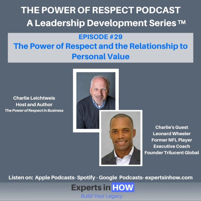 The Power of Respect and the Relationship to Personal Value with Leonard Wheeler